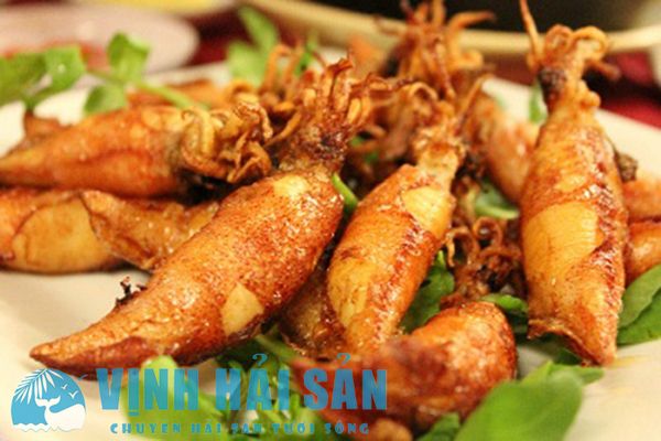 mực trứng chiên nước mắm